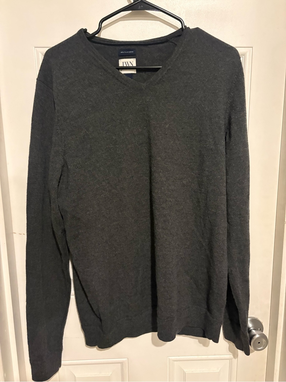 John W. Nordstrom Men's V-Neck Italian Merino Sweater- Sz Lg  Tall, gently worn